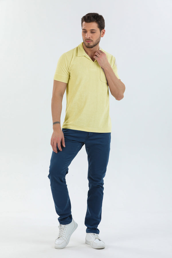 Cotton Man Polo Yellow