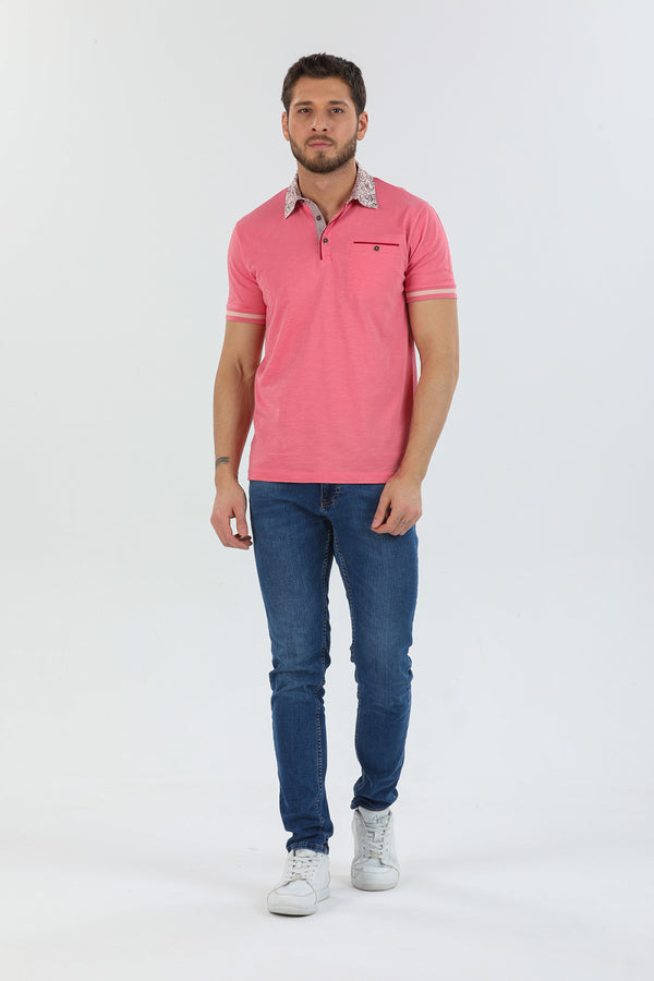 Cotton Man Polo Pink