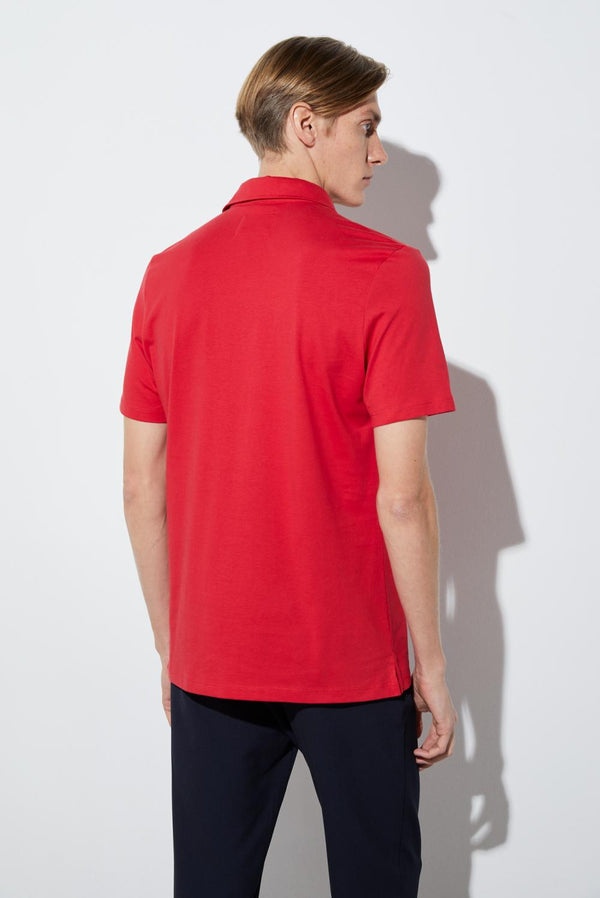 Herren Polo Jersey Rot