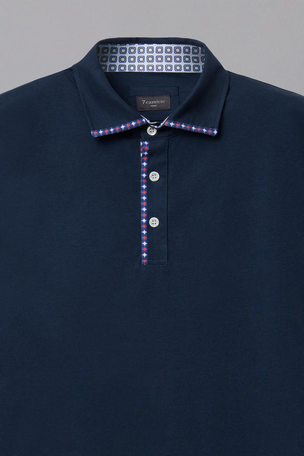 Polo Uomo Jersey Blu