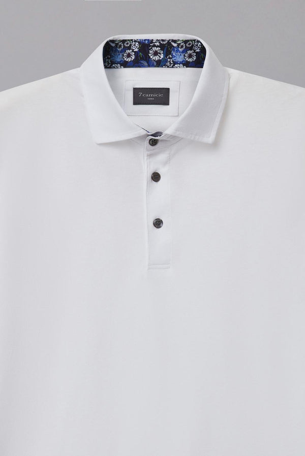 Polo Homme Jersey Blanc