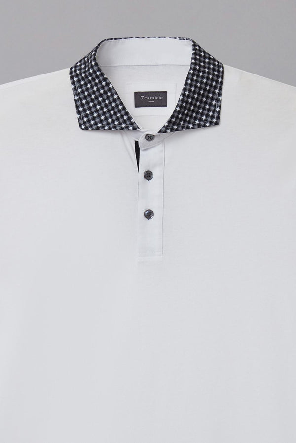 Polo Homme Jersey Blanc