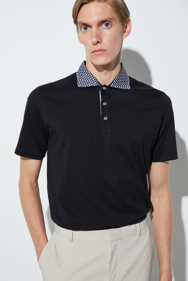 Polo Hombre Jersey Negro