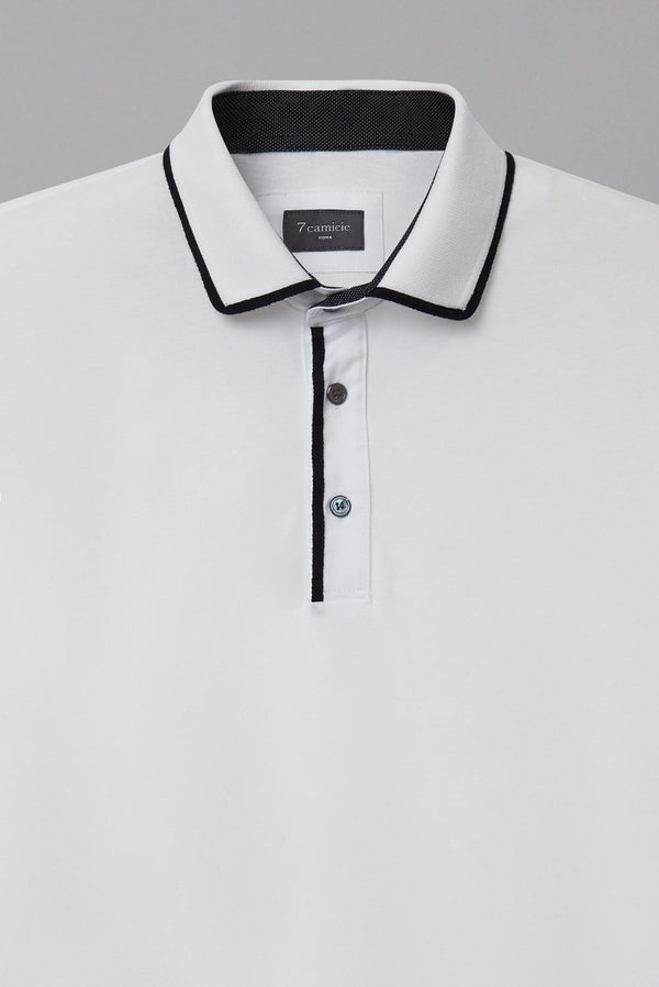 Polo Hombre Jersey Blanco