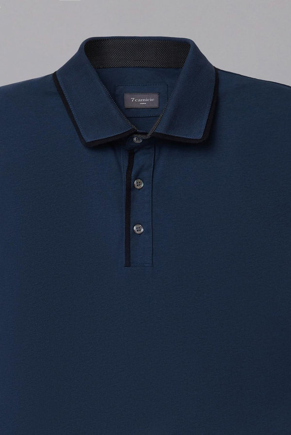 Polo Uomo Jersey Blu