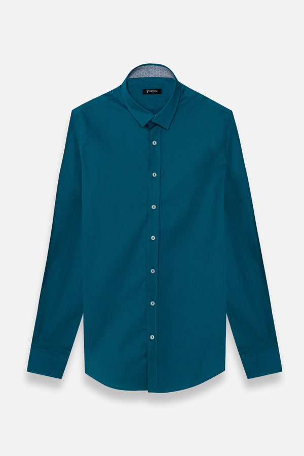 Romeo Sport Poplin Stretch Man Shirt Green