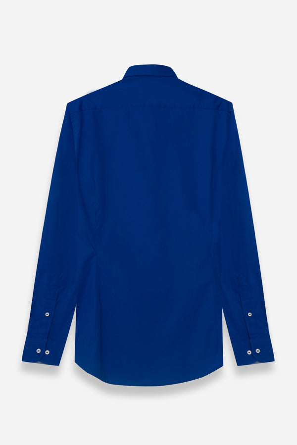 Camicia Uomo Romeo Sport Popelin Stretch Blu scuro