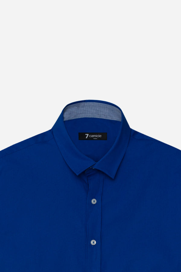 Camicia Uomo Romeo Sport Popelin Stretch Blu scuro