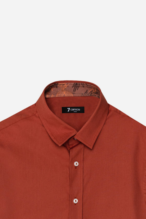 Romeo Sport Herren Hemd Poplin Stretch Orange