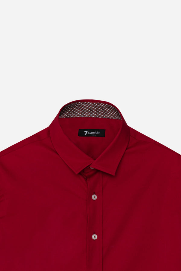 Camisa Hombre Romeo Sport Popelin Stretch Rojo