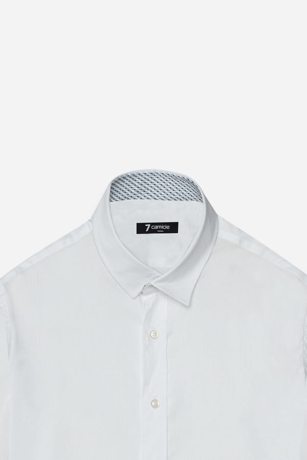 Camicia Uomo Romeo Sport Popelin Stretch Bianco