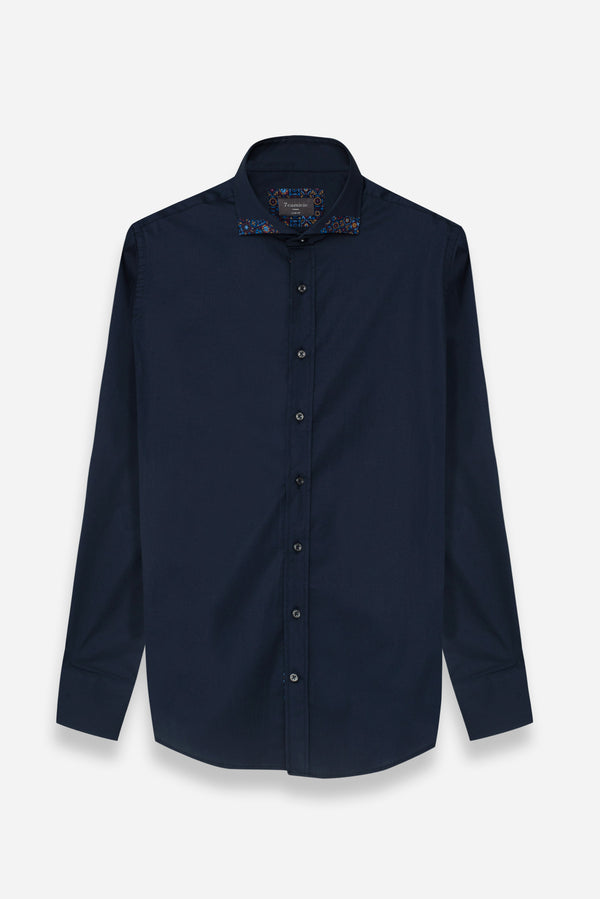 Chemise Homme Augusto Iconic Popelin Stretch Bleu