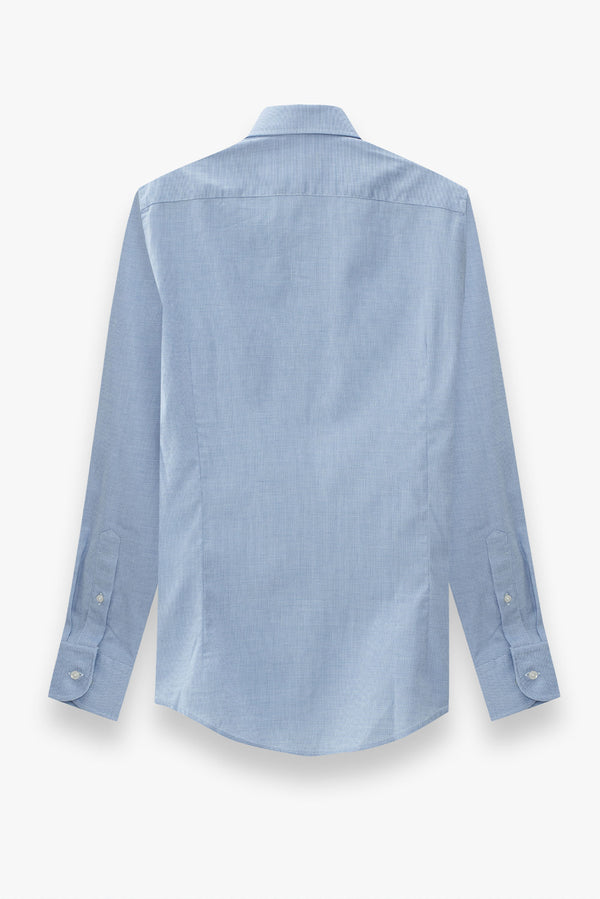 Firenze Sport Jaquard Man Shirt Light Blue White