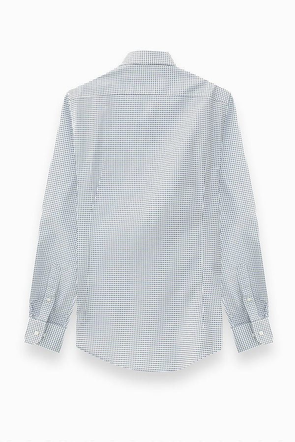 Camisa Hombre Firenze Sport Jacquard Blanco Azul