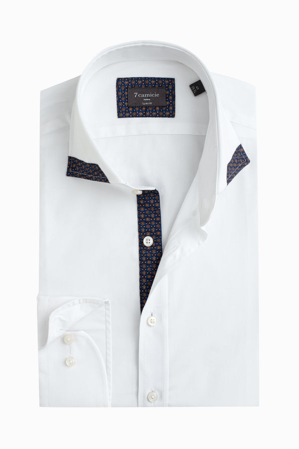 Camicia Uomo Augusto Iconic Popelin Stretch Bianco