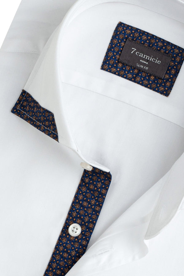 Camicia Uomo Augusto Iconic Popelin Stretch Bianco