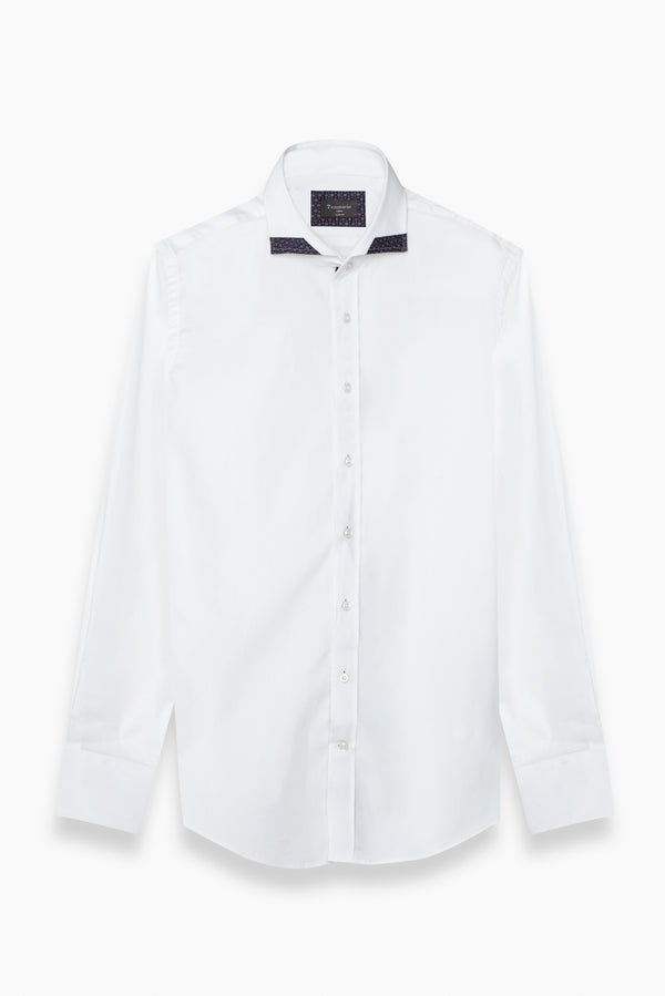 Camicia Uomo Augusto Iconic Popelin Stretch Bianco