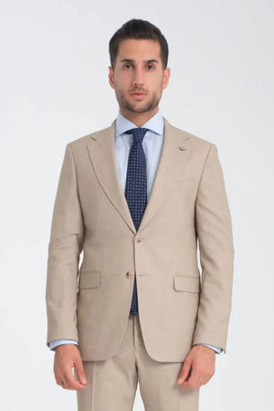 Herren Jacke Microfibra Braun Weiss