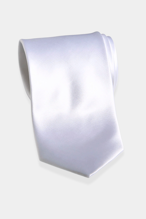 Cravate Homme Soie Blanc