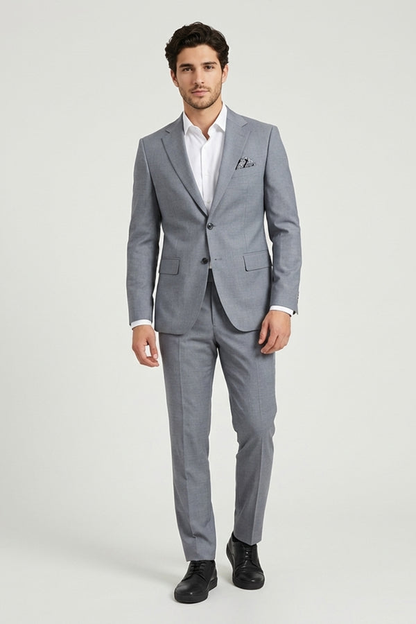 Herren Anzug Microfibra Grau