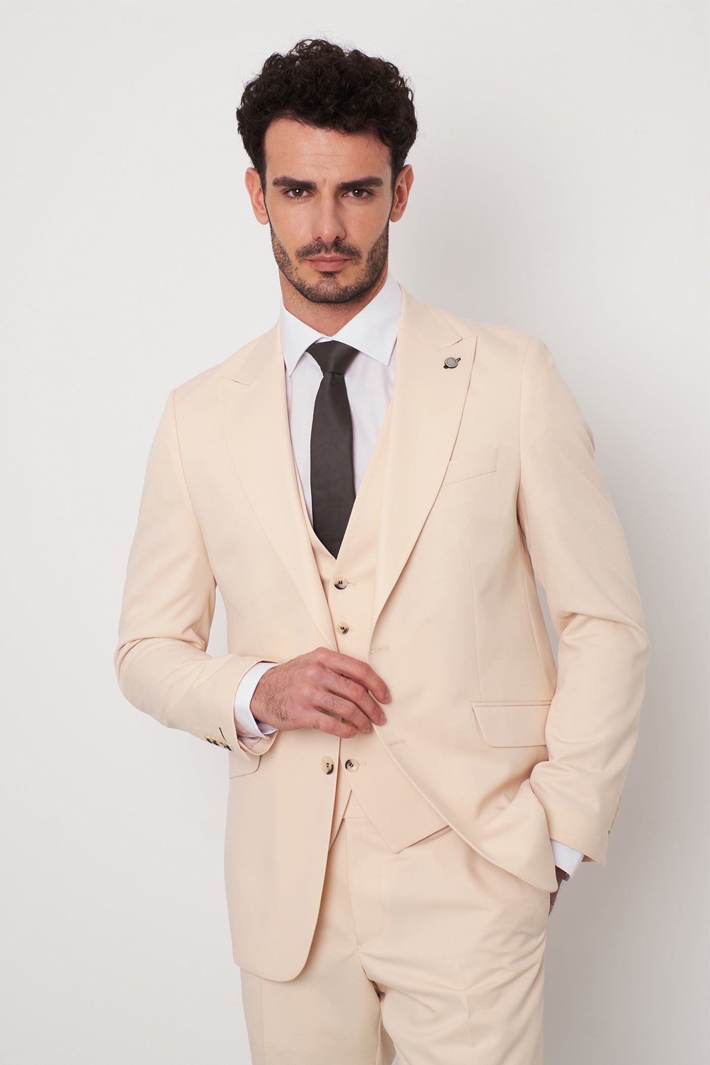 Giacca Uomo Microfibra Beige – Camicie - Main Image