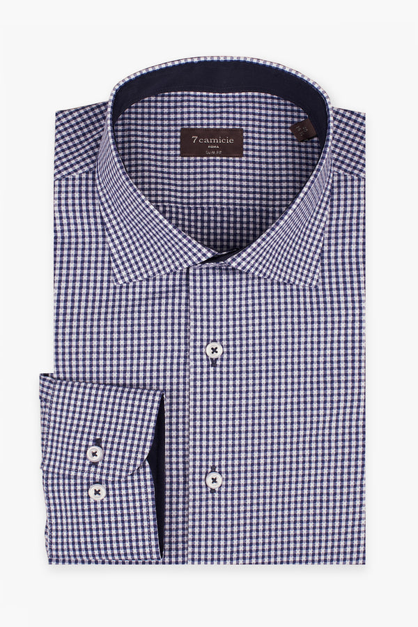 Camisa Hombre Firenze Sport Algodon Azul Blanco