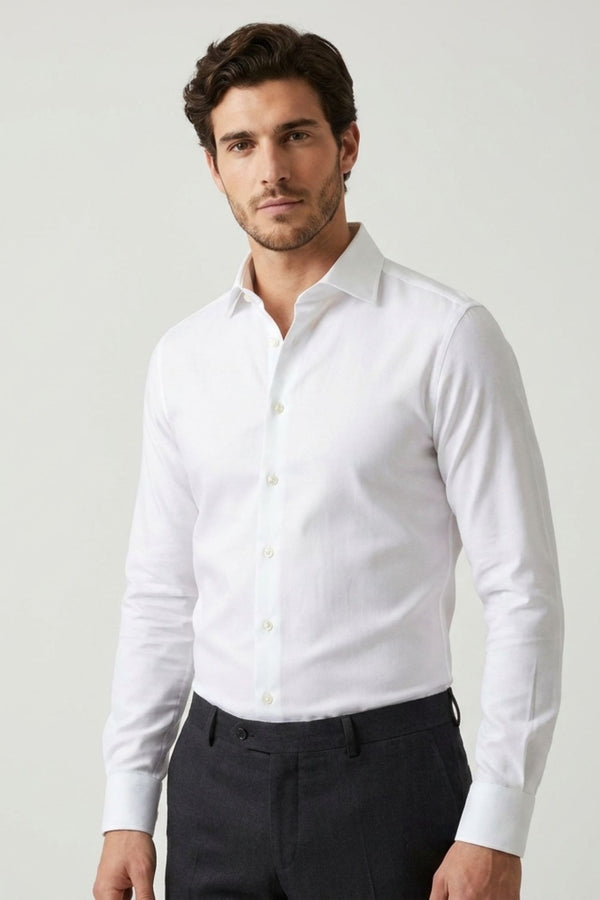 Camicia Uomo Firenze Essential Oxford Bianco