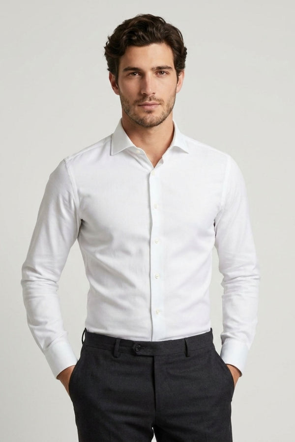 Camicia Uomo Firenze Essential Oxford Bianco