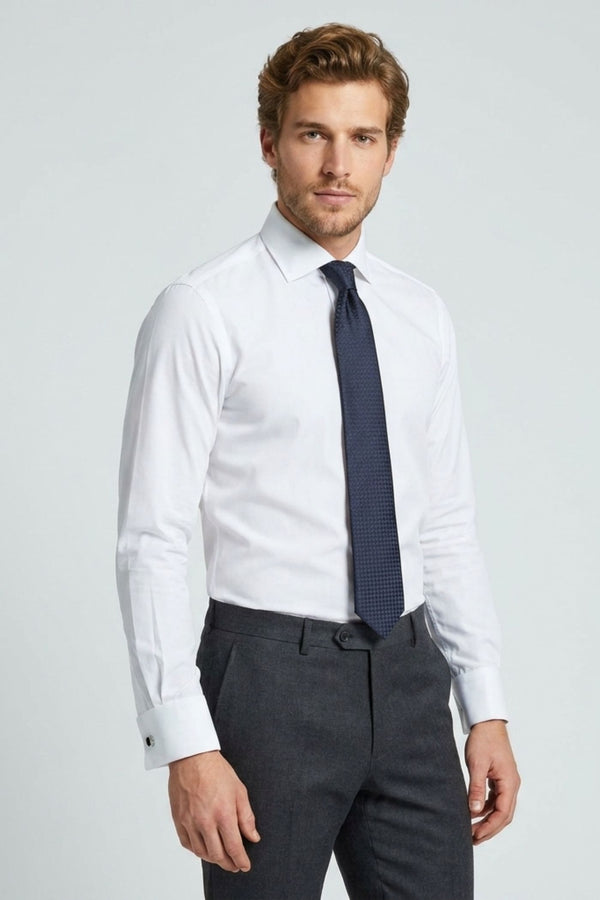 Camicia Uomo Firenze Essential Popelin Stretch Bianco