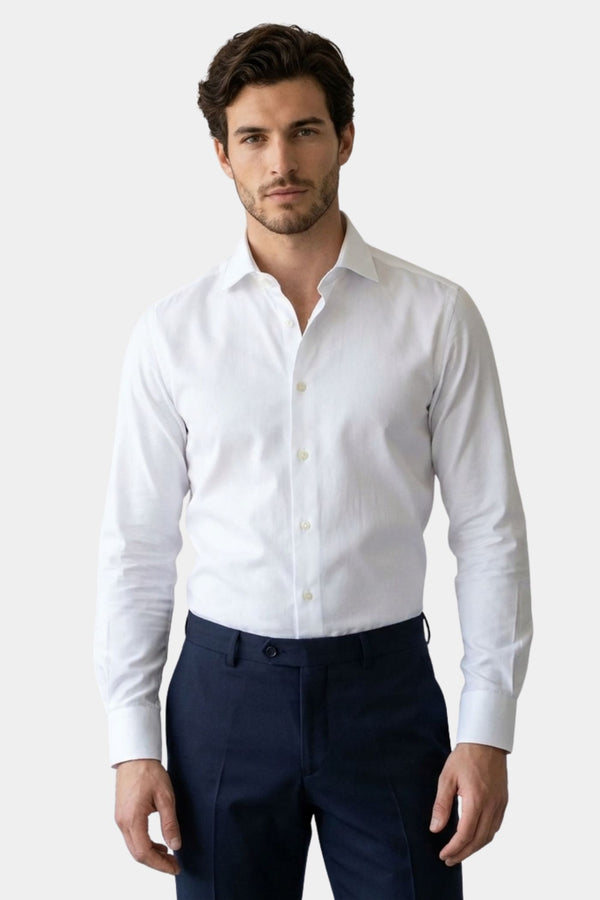 Chemise Homme Firenze Essential Satin Blanc