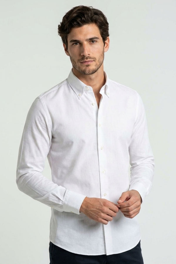 Chemise Homme Roma Essential Popelin Stretch Blanc