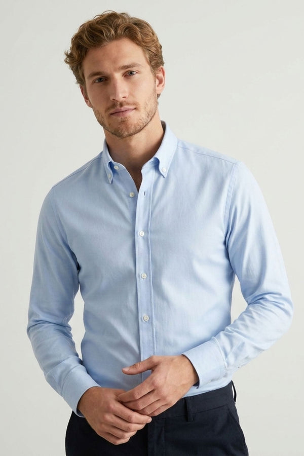Chemise Homme Leonardo Essential Oxford Bleu clair