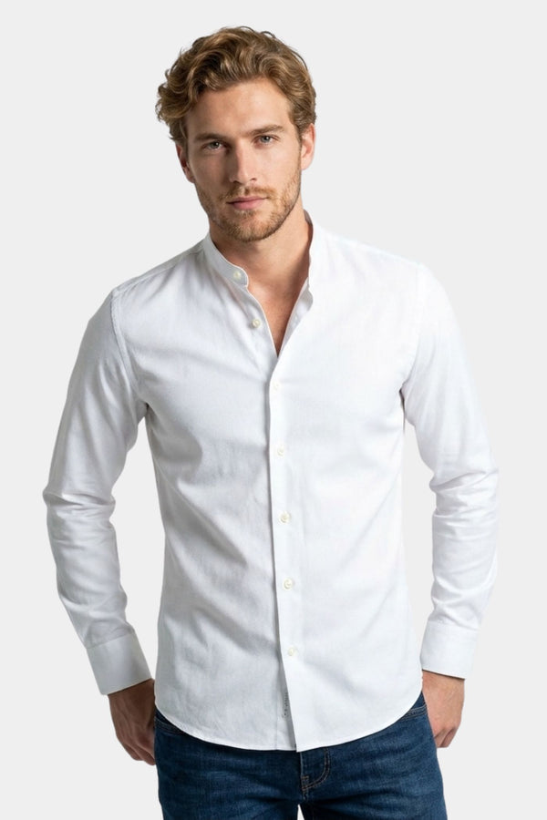 Chemise Homme Caravaggio Essential Popelin Stretch Blanc