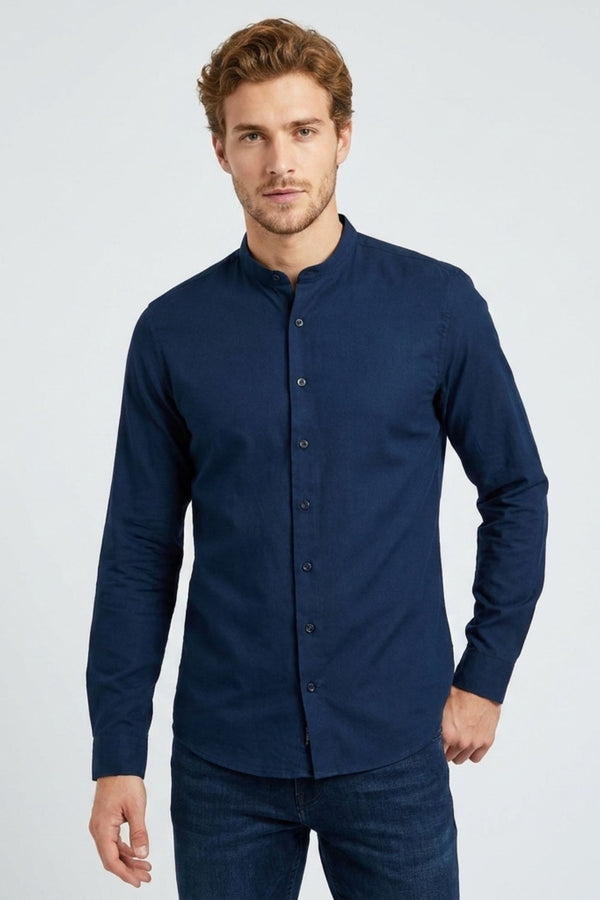 Chemise Homme Caravaggio Essential Popelin Stretch Bleu