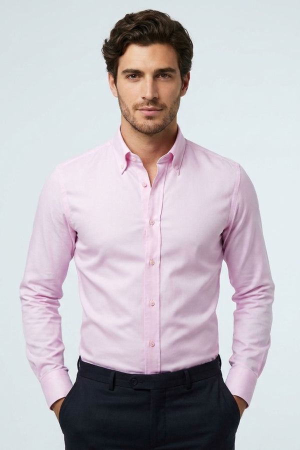 Chemise Homme Leonardo Oxford Rose