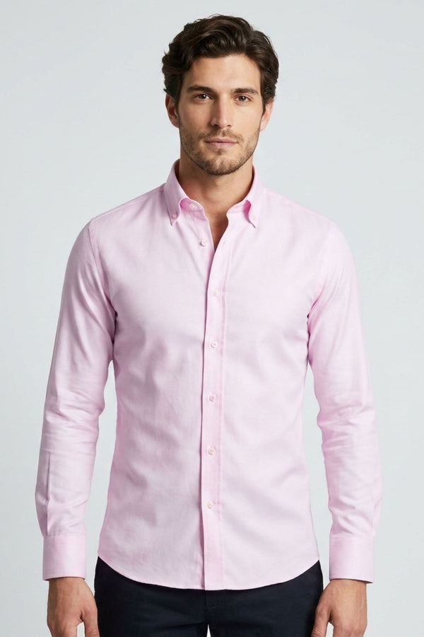 Chemise Homme Leonardo Oxford Rose