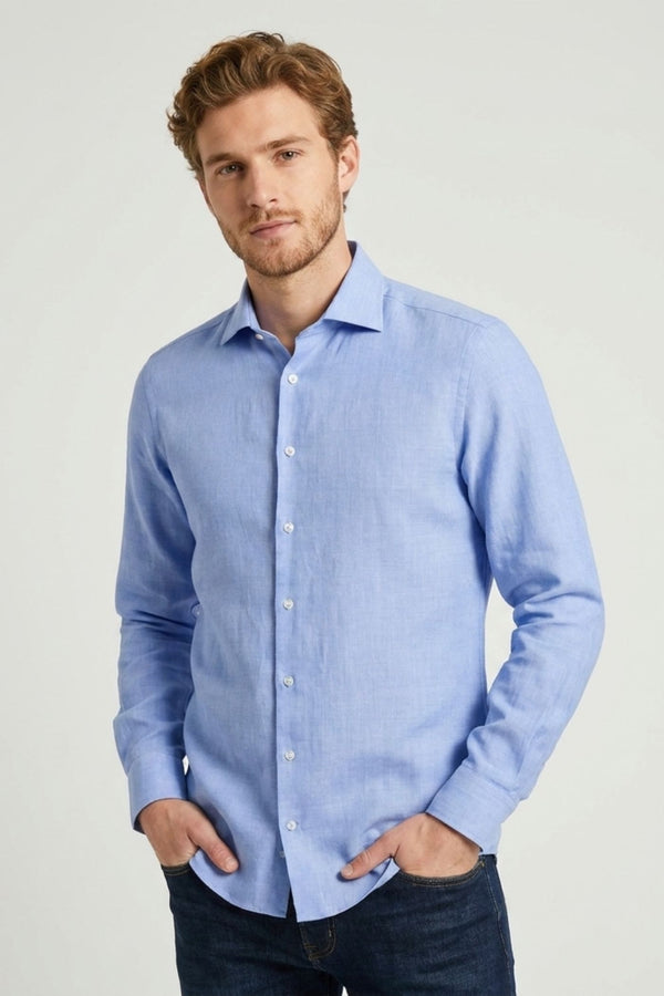 Chemise Homme Firenze Coton Bleu marine