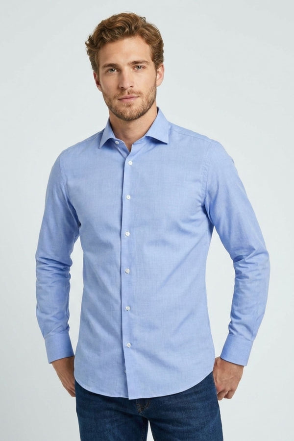 Chemise Homme Firenze Coton Bleu marine