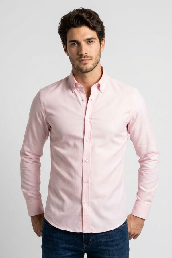 Chemise Homme Leonardo Coton Rose