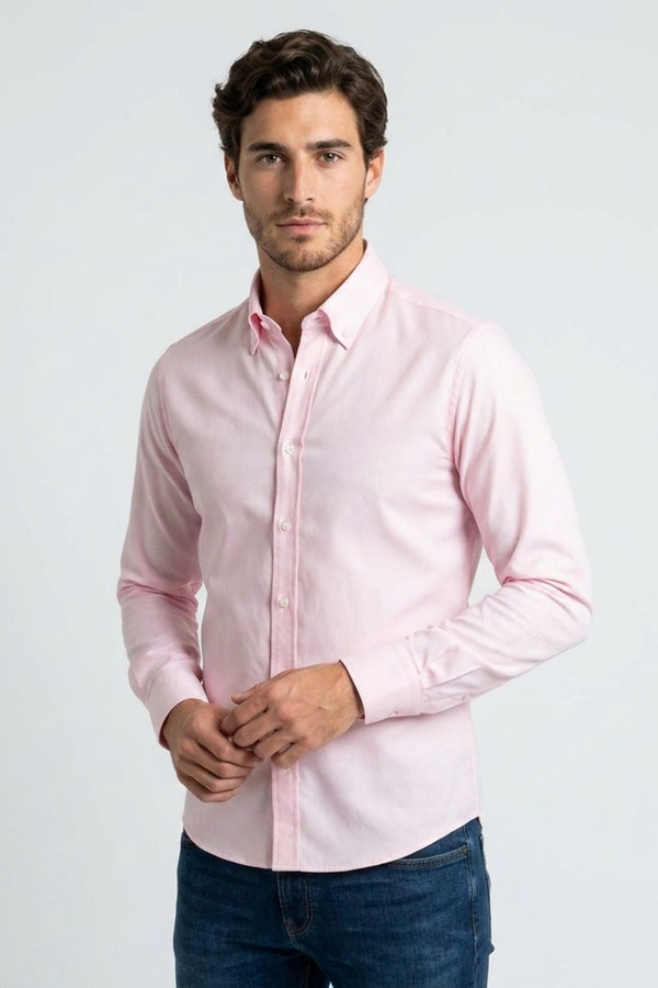 Chemise Homme Leonardo Coton Rose