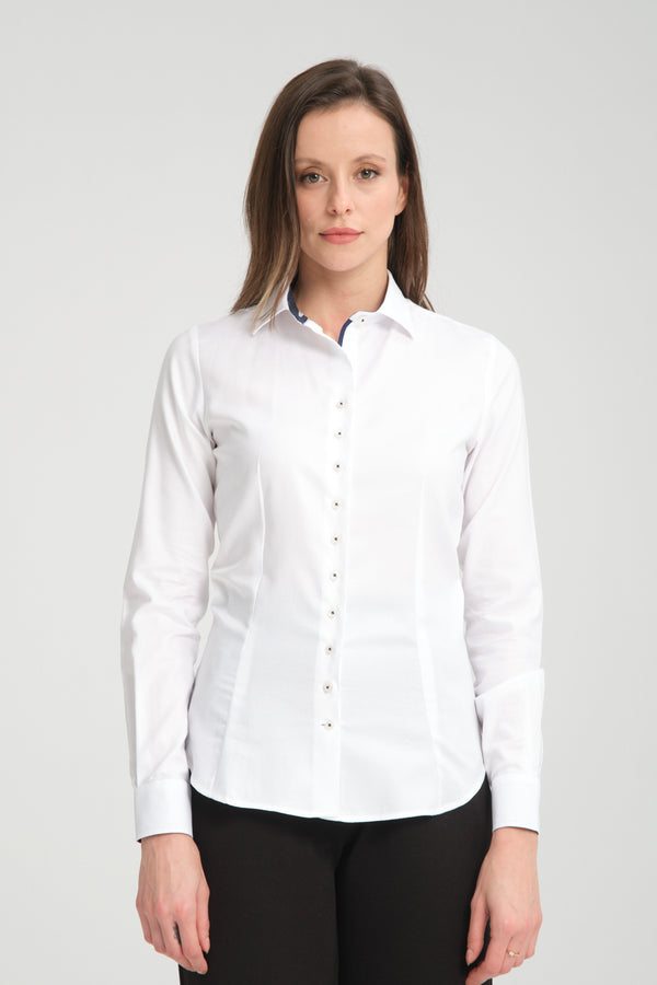 Beatrice Sport Damen Hemd Oxford Weiss