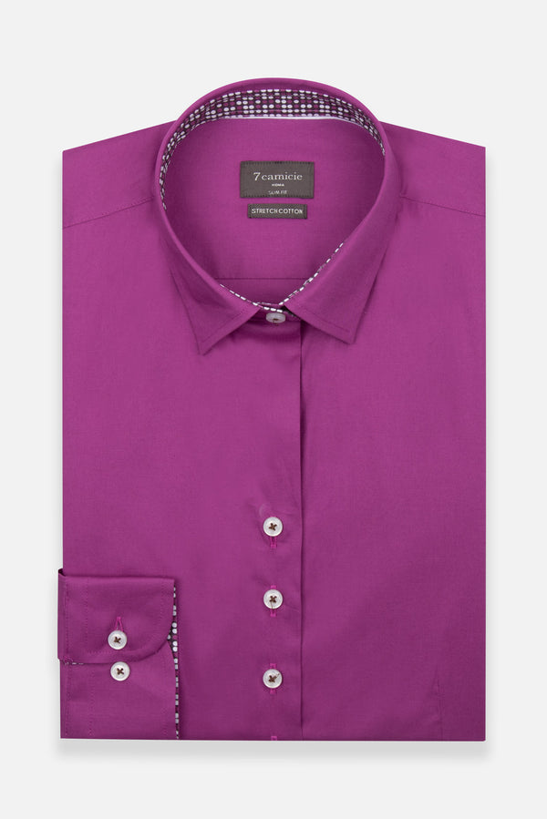 Beatrice Sport Poplin Stretch Women Shirt Purple