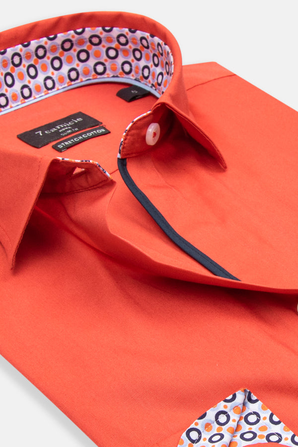 Camicia Donna Beatrice Sport Popelin Stretch Rosso