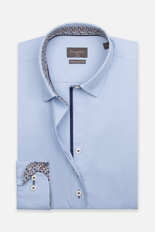 Beatrice Sport Poplin Stretch Women Shirt Light Blue