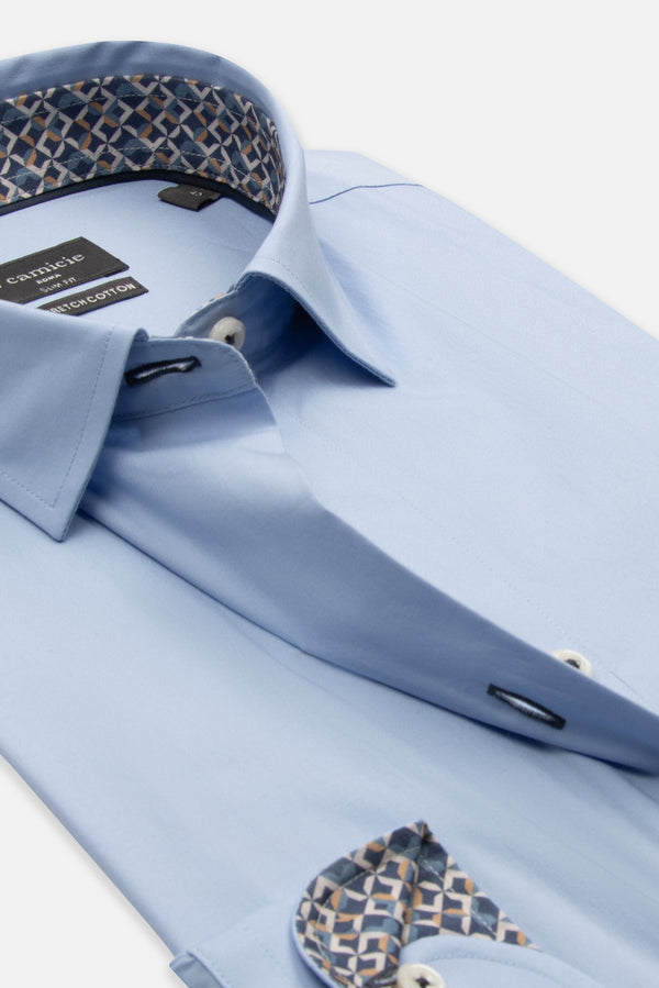 Beatrice Sport Poplin Stretch Women Shirt Light Blue