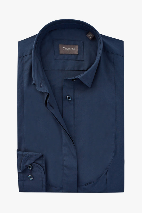 Tuxedo Essentials Poplin Stretch Women Shirt Blue