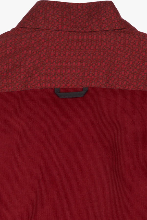 Camicia Uomo Sport Velluto Rosso