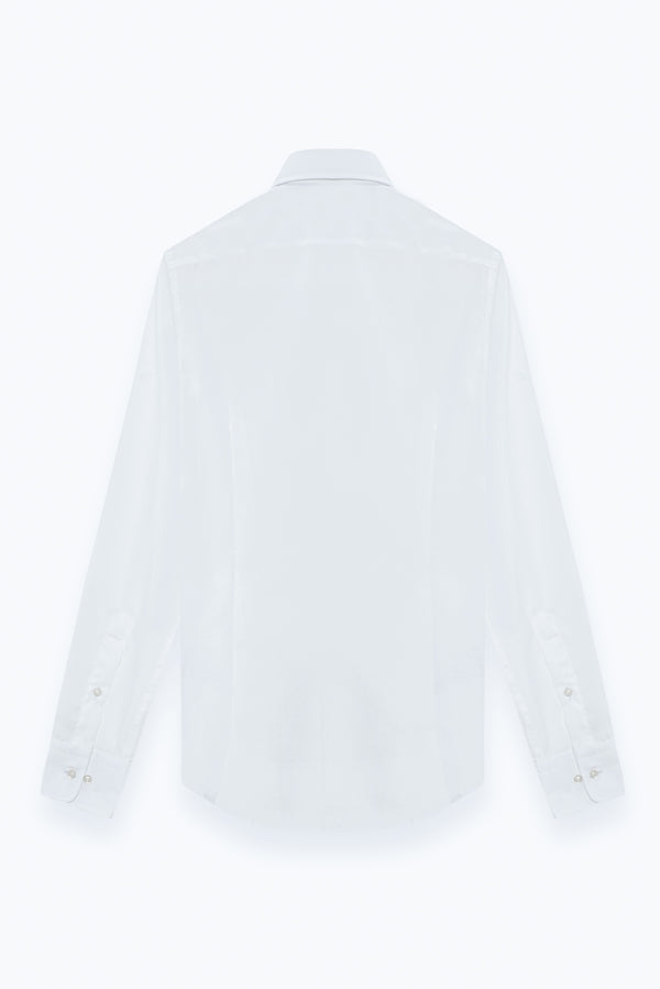 Cesare Essential Herren Hemd Oxford No Iron Weiss Buegelfreie