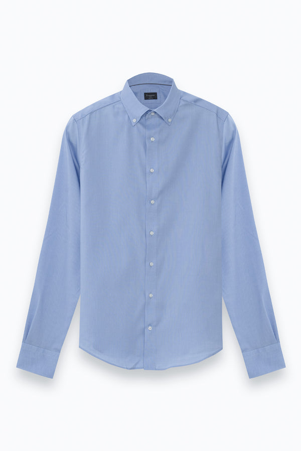 Camisa Hombre Cesare Essential Oxford No Iron Azul Sin plancha