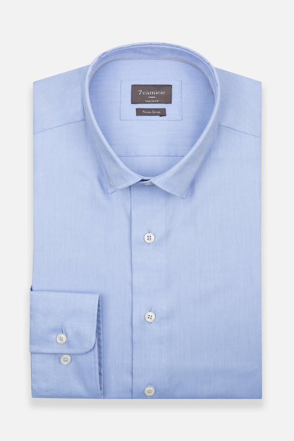 Camicia Uomo Cesare Essential Oxford No Iron Blu No Stiro